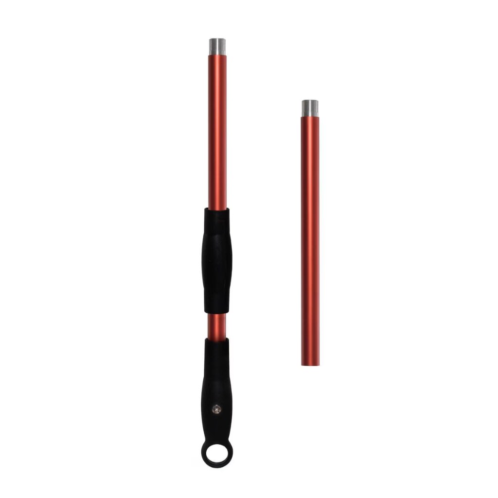 Alfa Forni Pizza Peel close up of red adjustable handle on white background