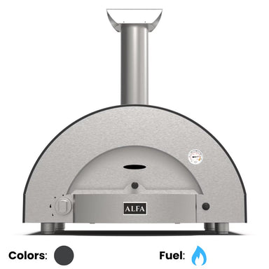 Alfa Classico 2 pizze gas burning pizza oven front view