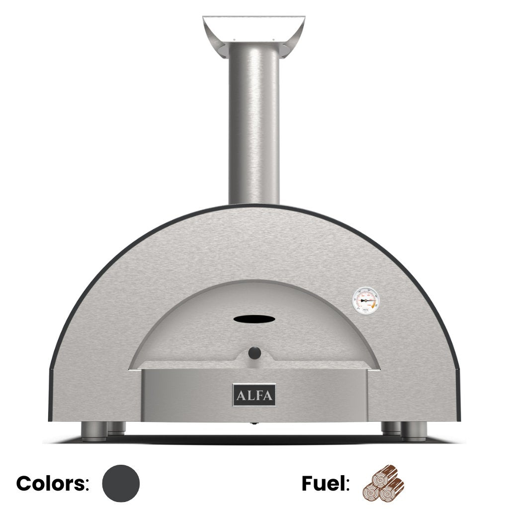 Alfa Classico 2 pizze wood burning pizza oven front view