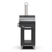 Alfa 2 Pizza Oven Cart right side view with pizza oven on base with white background