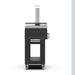 Alfa 2 Pizza Oven Stand left side view with pizza oven on cart with white background