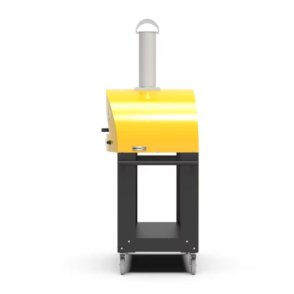 Alfa 3 Pizza Oven Cart right side view with pizza oven on base with white background