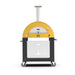 Alfa 3 Pizza Oven Stand front view with pizza oven on cart with white background