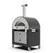 Alfa 4 Pizza Oven Base front right view with pizza oven on cart with white background