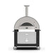 Alfa 4 Pizza Oven Stand front view with pizza oven on cart with white background