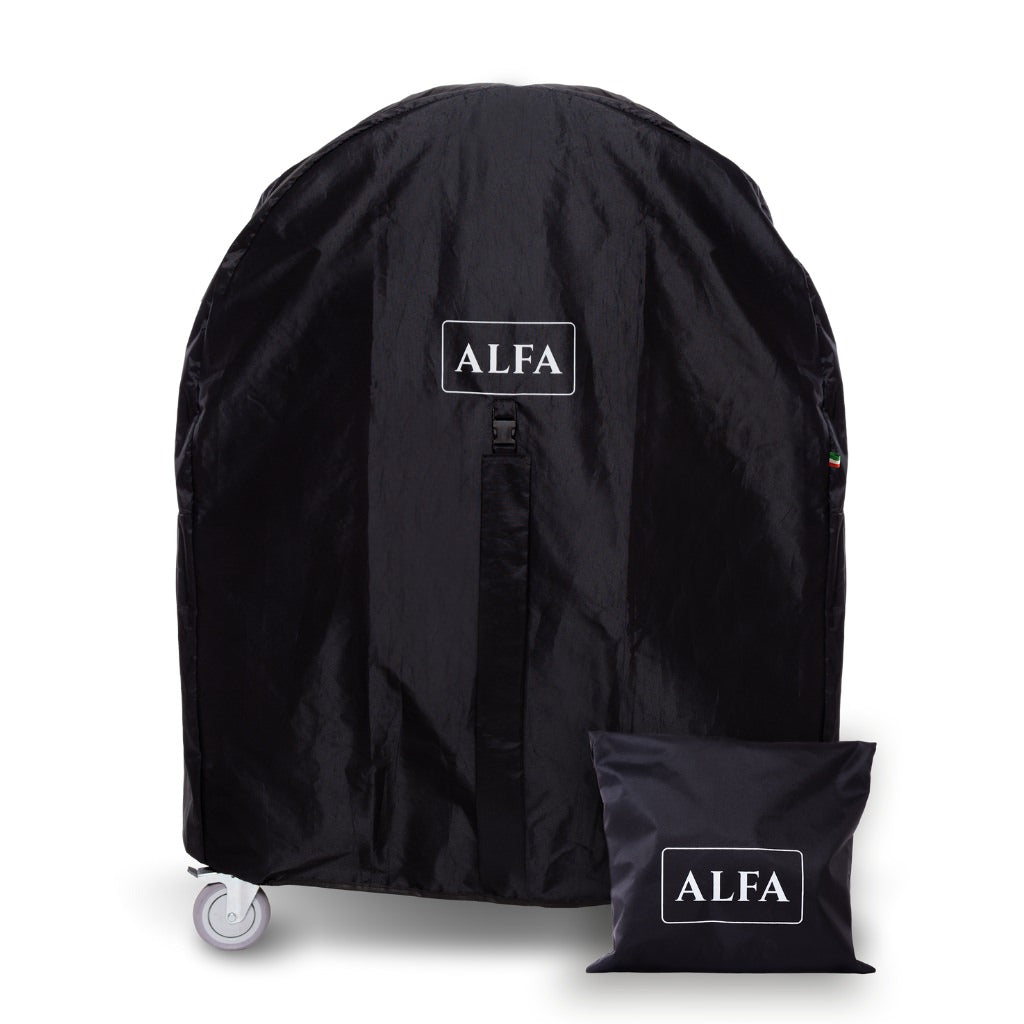 Alfa 5 Minuti Cover on mobile model black with a matching pouch