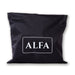Alfa 5 Minuti Pizza Oven Cover in black carry bag with white 'ALFA' logo on front