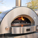 Alfa Classico 4 Pizze Gas Oven Using Alfa BBQ Kit with Fire Burning Inside