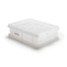 A white dough proofing box with a matching lid, featuring a small white label on the side with the brand name 'ALFA'.