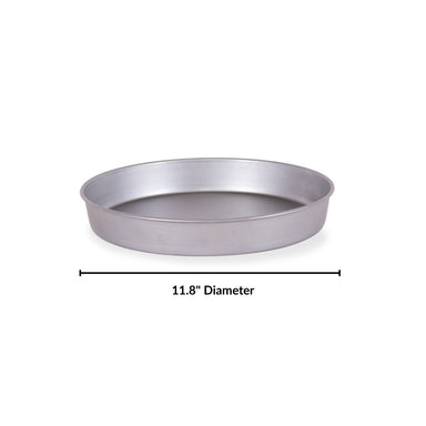 Alfa Forni Baking Tray Set round tray with 11.8 inch measurement on a white background
