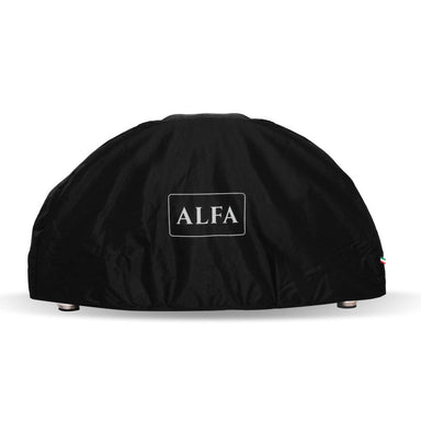 Alfa Nano Pizza Oven Cover in black with the 'Alfa' brand logo in white text on the front