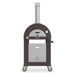 Alfa One Pizza Oven Stand in copper with pizza oven installed on top front facing view on white background