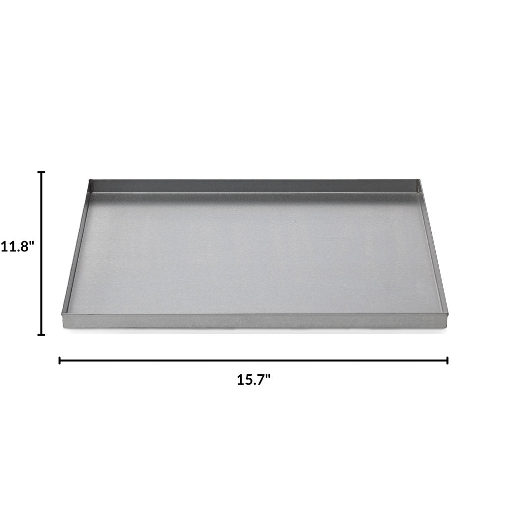 Alfa Pizza Oven Baking Tray Set rectangular tray with 15.7 inch length by 11.8 inch wide measurement on a white background