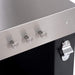 Alfa Pizza Oven Table stainless steel surface with four hooks and a bottle opener close up view