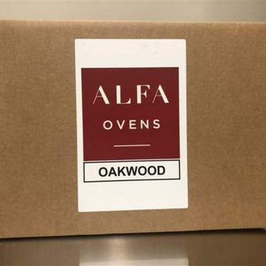 Alfa Pizza Oven Wood box of oak wood on table