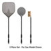 Alfa Pizza Peel Set 3 pieces with black handles on white background