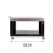 Alfa Pizza Table length of the 51 inch ACTAVO 130 model in centimeters on a white background