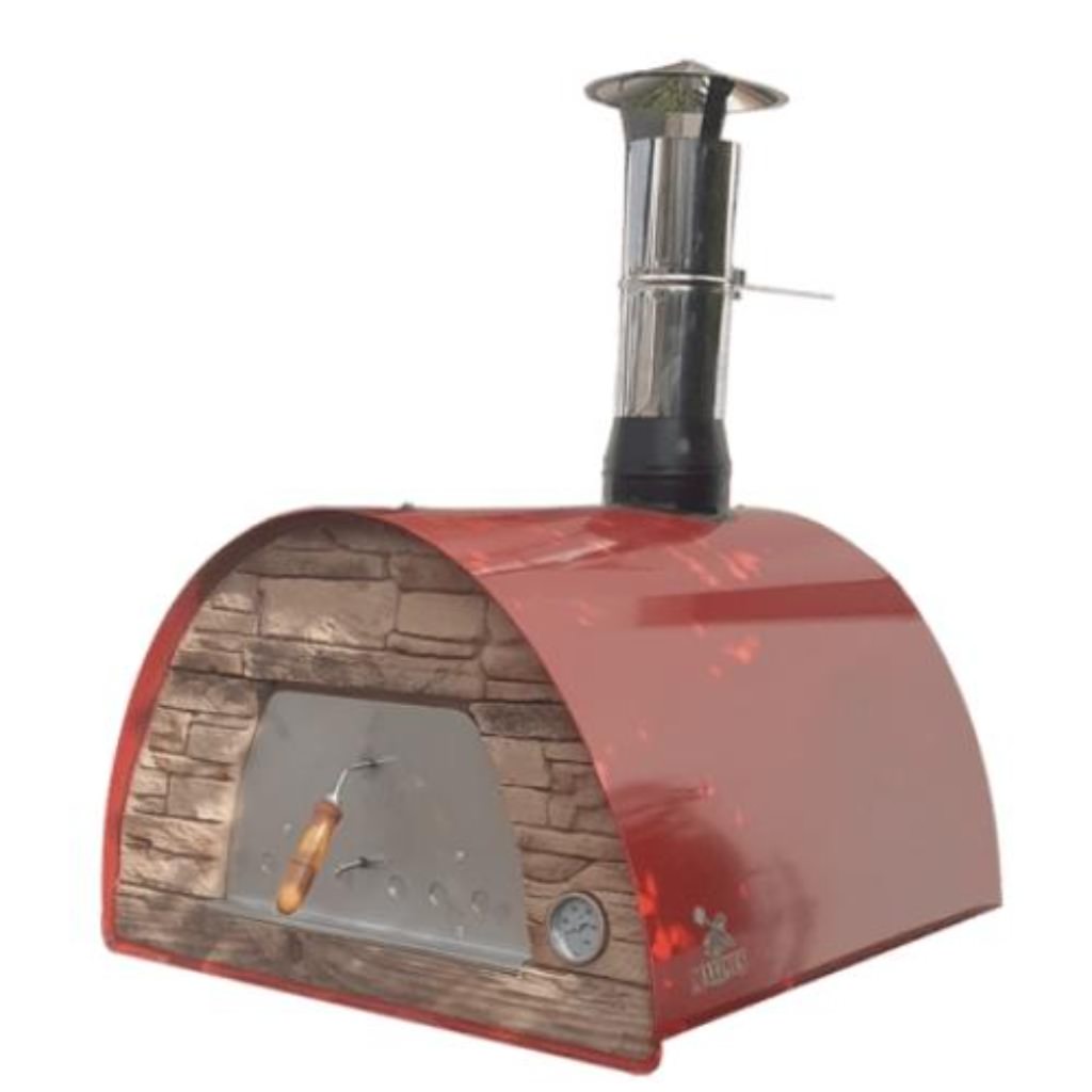 Authentic Pizza Ovens Maximus Arena Countertop Wood Fired Pizza Oven in Red MAXR