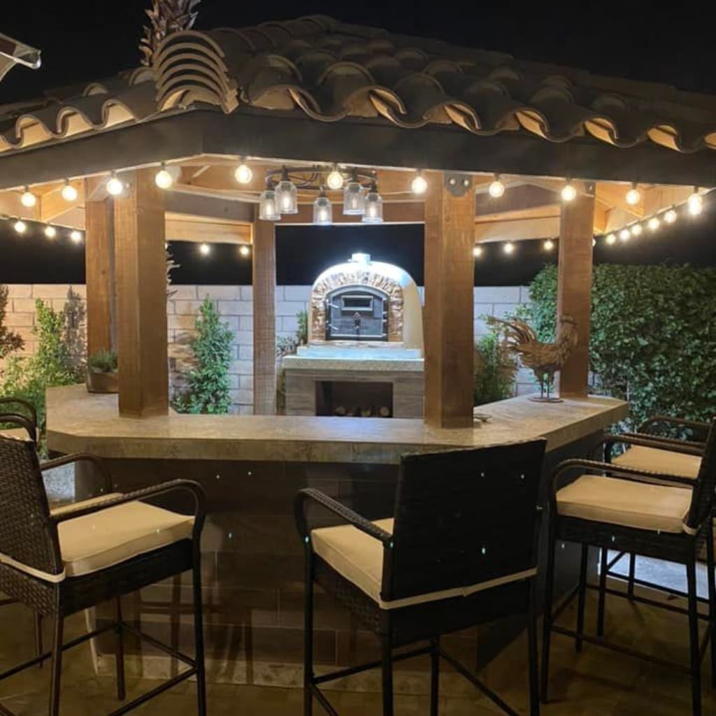 Authentic Pizza Ovens Ventura Sierra Premium Pizza Oven In Outdoor Kitchen At Night
