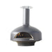 Polito Giotto Wood Fired Pizza Oven with Shelf in Black Fire Burning