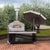 Alfa Stone Gas Pizza Oven Countertop on Preparation Cart in Back Yard