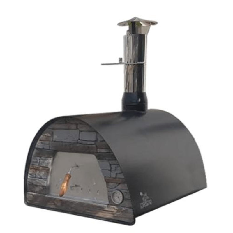 Authentic Pizza Ovens Maximus Arena Countertop Wood Fired Pizza Oven in Black MAXB