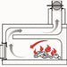 Authentic Pizza Ovens Maximus Arena Countertop Wood Fired Pizza Oven Diagram of How Fire and Heat Flows from the Back of the Oven to the Chimney