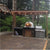 Authentic Pizza Ovens Pizzaioli Countertop Wood Fired Pizza Oven in Custom Built Outdoor Kitchen