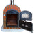 Authentic Pizza Ovens Premium Lisboa Rustic Brick Arch Countertop Wood Fired Pizza Oven with Two Doors Open and View of Inside