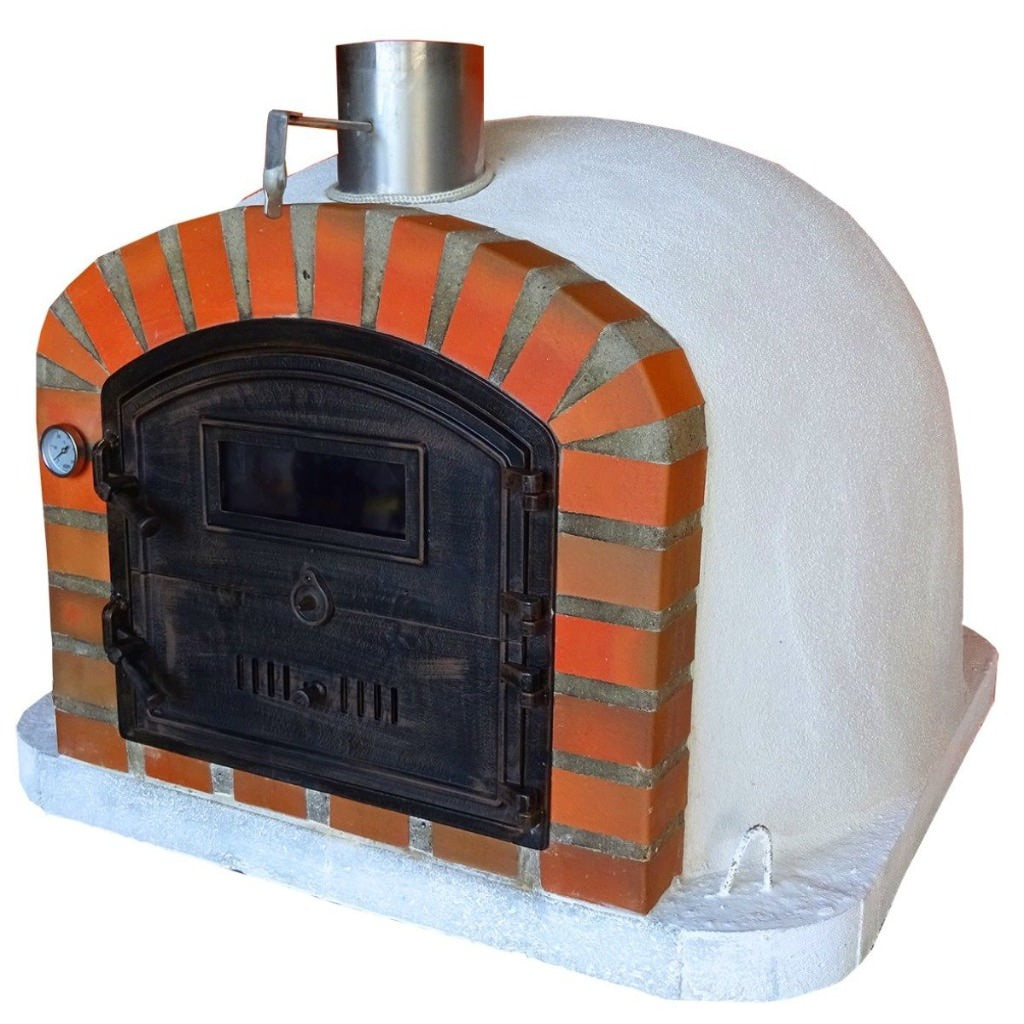 Authentic Pizza Ovens Premium Lisboa Rustic Brick Arch Countertop Wood Fired Pizza Oven RUSBALISPREM