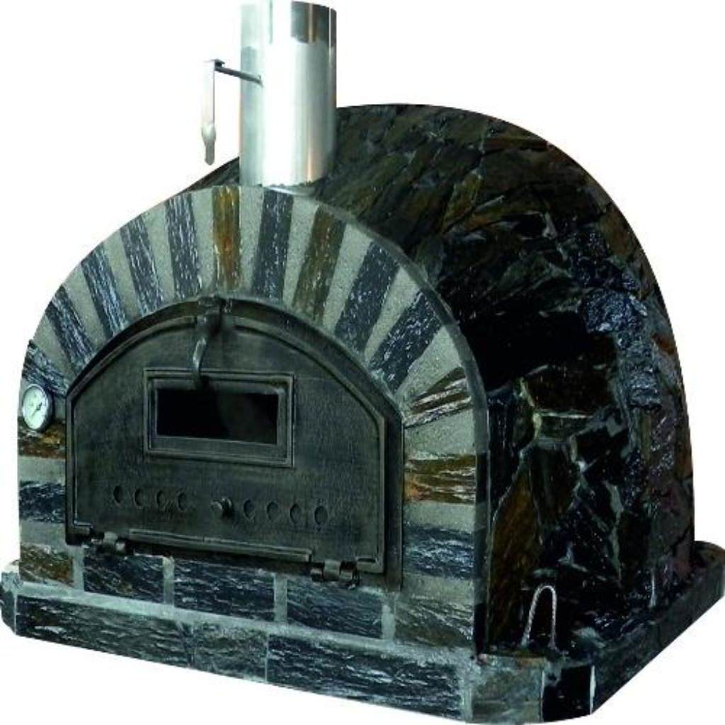 Authentic Pizza Ovens Premium Pizzaioli Stone Finish Countertop Wood Fired Pizza Oven Right Side View