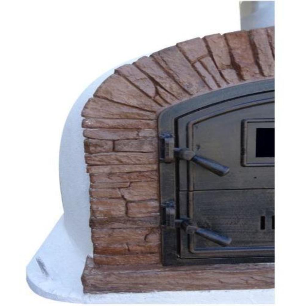Authentic Pizza Ovens Premium Ventura Red Brick Countertop Wood Fired Pizza Oven Red Brick Close Up View