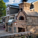 Chicago Brick Oven CBO 1000 Commercial Wood Fired Pizza Oven Kit Residential Back Patio Installation with Grill in Summer