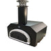 Chicago Brick Oven CBO 500 Countertop Wood Fired Pizza Oven CBO-O-CT-500-BS Black Solar with Door Closed and Right Side View