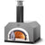 Chicago Brick Oven CBO 750 Countertop Wood Fired Pizza Oven in Silver Vein CBO-O-CT-750-SV with Door Open Cooking Bread