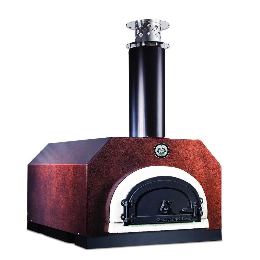 Chicago Brick Oven CBO 750 Countertop Wood Fired Pizza Oven in Copper Vein with Left Side View and Door Closed