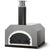Chicago Brick Oven CBO 750 Countertop Wood Fired Pizza Oven in Silver Vein with Right Side View and Door Closed
