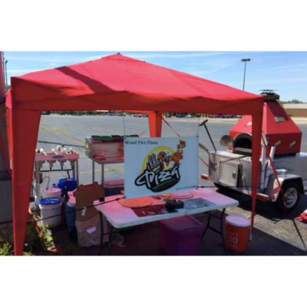 Chicago Brick Oven CBO 750 Commercial Wood Fired Pizza Oven Trailer Small Pizza Restaurant Business at Fair