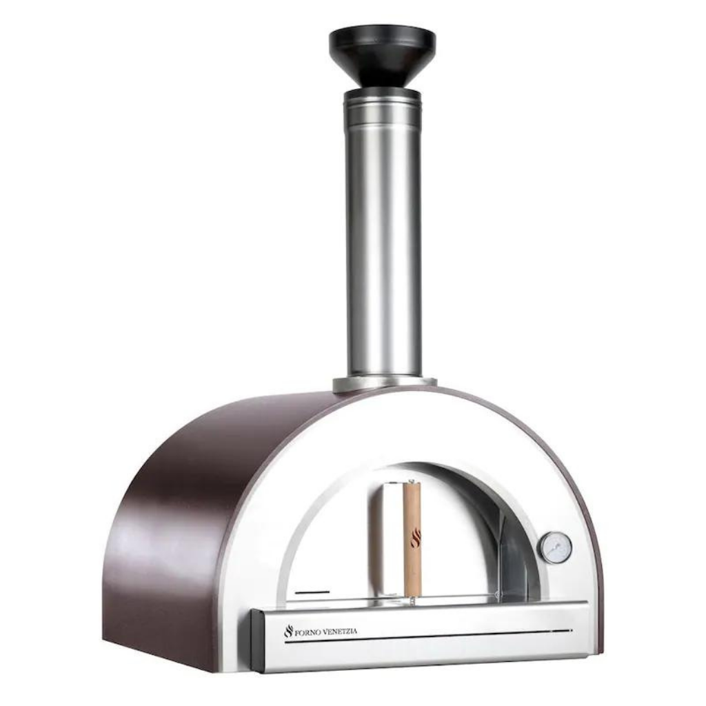 Forno Venetzia Pronto 200 Countertop Wood Fired Pizza Oven in Copper Front View.