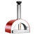 Forno Venetzia Pronto 200 Countertop Wood Fired Pizza Oven in Red Front View.